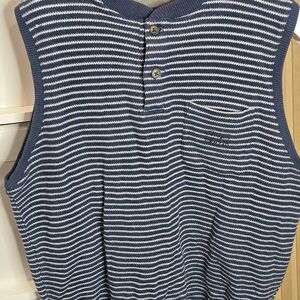 Vintage Chaps Ralph Lauren Striped Knit Vest mens Large